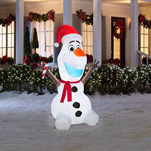 Disney-Frozen-Olaf-6-Foot-Scarf-and-Candy-Cane-Holiday-Yard-Airblown-Inflatable-0-0