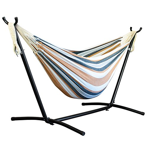 Driftsun-Space-Saving-Patio-and-Lawn-Portable-Hammock-with-Steel-Stand-2-Person-450-Pound-Capacity-Camping-Hammock-0-1