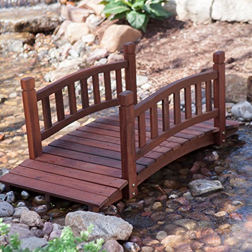 Durable-and-Gorgeous-Richmond-4-ft-Red-Shorea-Wood-Garden-Bridge-with-Arched-Hand-Rails-Assembly-Required-0-0