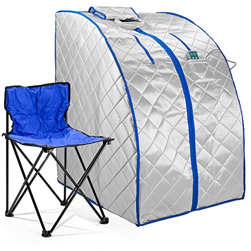 Durasage-XLarge-Infrared-IR-FAR-Portable-Indoor-Personal-SPA-Sauna-with-Heating-Food-Pad-and-Chair-0
