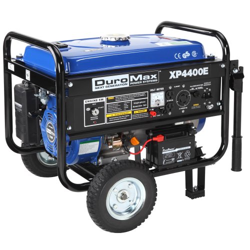 DuroMax-XP4400E-3500-Running-Watts4400-Starting-Watts-Gas-Powered-Portable-Generator-with-Wheel-Kit-0-0
