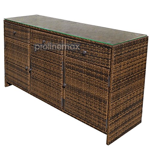 ESPRESSO-3-Drawers-Wicker-Rattan-Buffet-Serving-Cabinet-Table-Towel-Dining-Dish-China-Storage-Counter-Outdoor-0