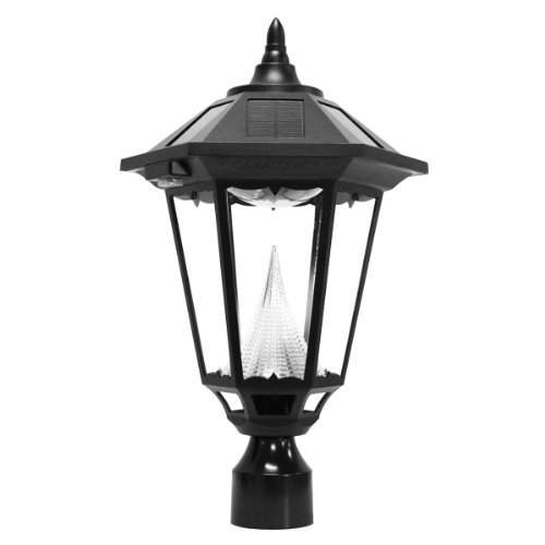 Gama-Sonic-Windsor-Solar-Outdoor-LED-Light-Fixture-3-Inch-Fitter-for-Post-Mount-Black-Finish-GS-99F-0