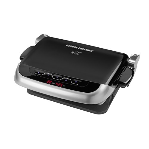 George-Foreman-GRP4EMB-Black-Evolve-Grill-with-2-Grill-Plates-1-Deep-Dish-Bake-Pan-and-1-Cupcake-and-Muffin-Pan-Insert-Black-0-0