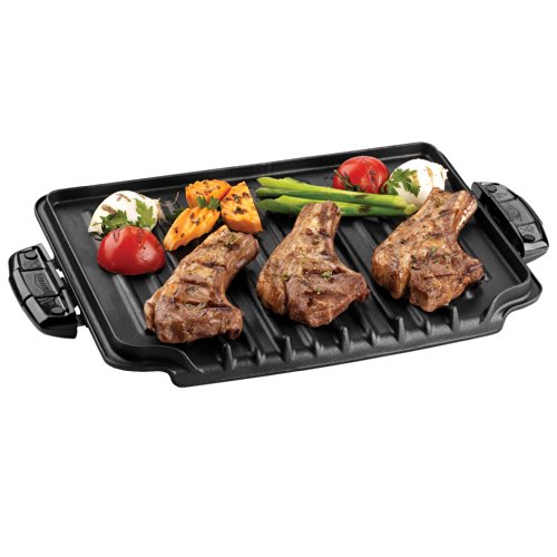George-Foreman-GRP4EMB-Black-Evolve-Grill-with-2-Grill-Plates-1-Deep-Dish-Bake-Pan-and-1-Cupcake-and-Muffin-Pan-Insert-Black-0-1
