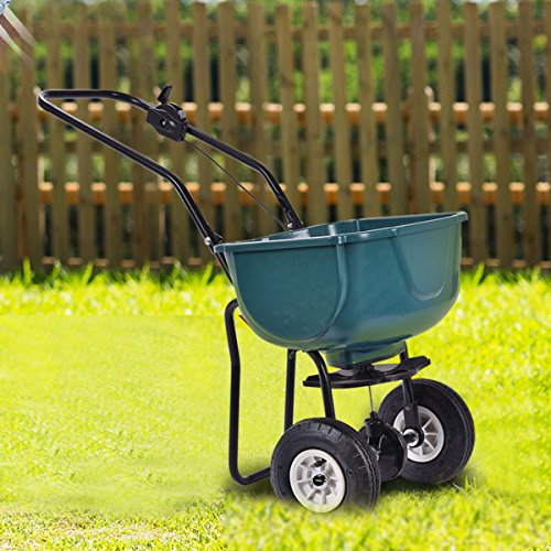 Giantex-65lbs-Weight-Capacity-Seed-Grass-Spreader-Fertilizer-Broadcast-Push-Cart-Lawn-Garden-Home-Backyard-0-0