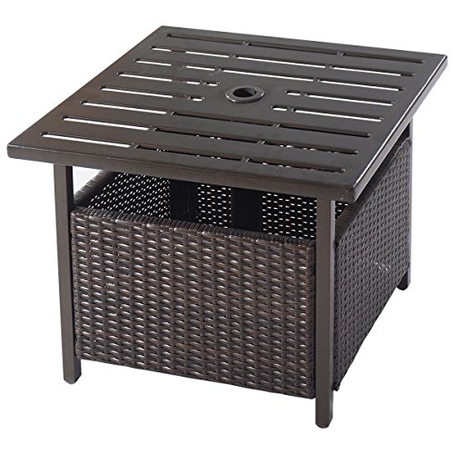 Giantex-Brown-Rattan-Wicker-Steel-Side-Table-Outdoor-Furniture-Deck-Garden-Patio-Pool-0