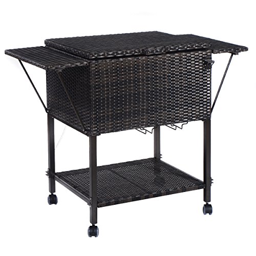 Giantex-Portable-Rattan-Cooler-Cart-Trolley-Outdoor-Patio-Pool-Party-Ice-Drinks-Brown-0-1