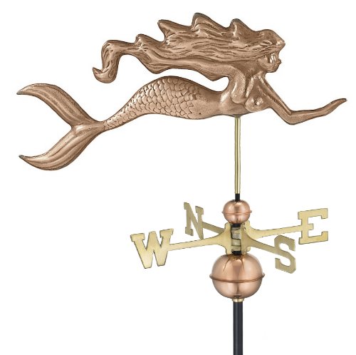 Good-Directions-649P-Mermaid-Weathervane-Polished-Copper-0