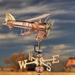 Good-Directions-8812PR-Biplane-Cottage-Weathervane-Polished-Copper-with-Roof-Mount-0-0
