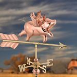 Good-Directions-8840PG-Flying-Pig-Garden-Weathervane-Polished-Copper-with-Garden-Pole-0-0