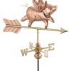 Good-Directions-8840PG-Flying-Pig-Garden-Weathervane-Polished-Copper-with-Garden-Pole-0