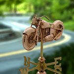 Good-Directions-8846PR-Motorcycle-Cottage-Weathervane-Polished-Copper-with-Roof-Mount-0-0