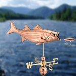 Good-Directions-9602P-Bass-with-Lure-Weathervane-Polished-Copper-0-0