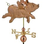 Good-Directions-9612P-Flying-Pig-Weathervane-Polished-Copper-0-0