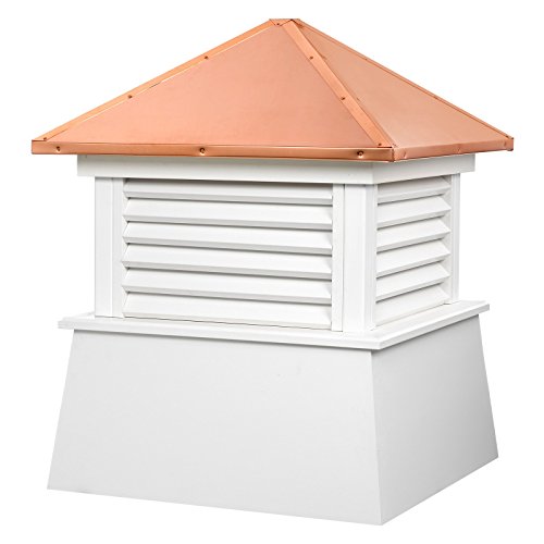 Good-Directions-Manchester-Louvered-Cupola-with-Hip-Style-Copper-Roof-and-Smooth-Vinyl-Base-0-0