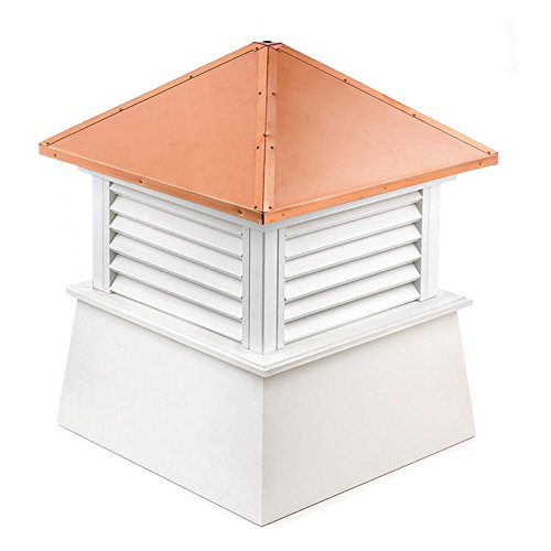 Good-Directions-Manchester-Louvered-Cupola-with-Hip-Style-Copper-Roof-and-Smooth-Vinyl-Base-0