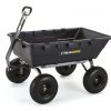 Gorilla-Carts-Extra-Heavy-Duty-Poly-Dump-Cart-with-2-in-1-Convertible-Handle-with-a-Capacity-of-1500-lb-Black-0