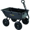 Gorilla-Carts-GOR6PS-Heavy-Duty-Poly-Yard-Dump-Cart-with-2-In-1-Convertible-Handle-1200-Pound-Capacity-Black-0