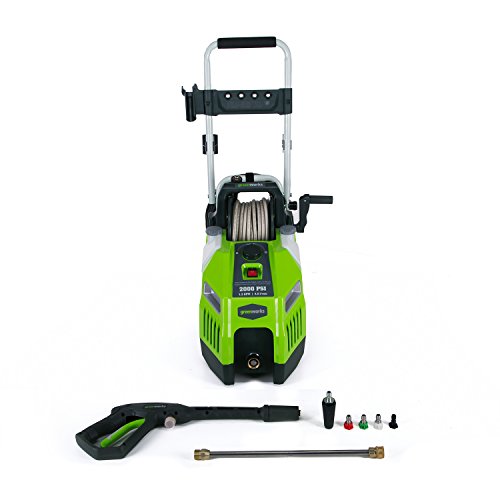 GreenWorks-GPW2001-13-amp-2000-PSI-12-GPM-Electric-Pressure-Washer-with-Hose-Reel-0