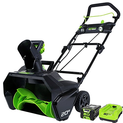 GreenWorks-Pro-80V-20-Snow-Thrower-w-2Ah-Battery-Charger-0