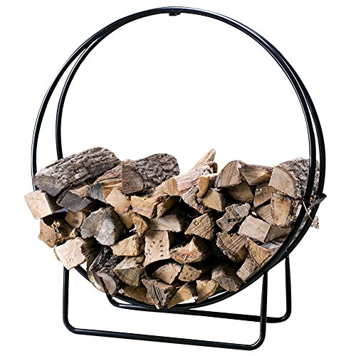 HIO-Large-Heavy-Duty-Firewood-Racks-40-Inch-Round-Steel-Holder-Log-Rack-Hoop-0-0