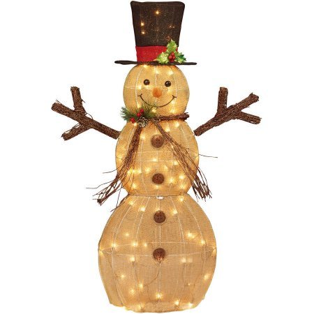 Holiday-Time-48-Sparking-Burlap-Snowman-with-Black-Hat-Light-Sculpture-0-0