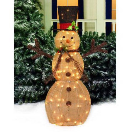 Holiday-Time-48-Sparking-Burlap-Snowman-with-Black-Hat-Light-Sculpture-0