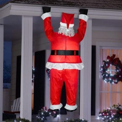 Home-Accents-Holiday-65-ft-Inflatable-Airblown-Santa-Hanging-from-Roof-0