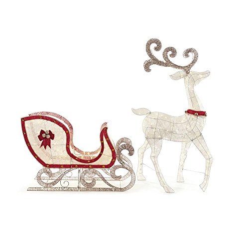 Home-Accents-Holiday-Indooroutdoo-65-in-LED-Lighted-White-Deer-and-46-in-LED-Lighted-Sleigh-0