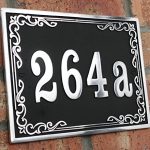 House-address-plaque-with-your-house-number-in-a-classical-Style-Solid-Aluminium-hand-made-to-order-in-England-0-0