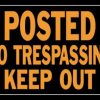 Hy-Ko-Sign-Orange-Letters-On-Black-Background-10-X-14-Posted-No-Trespassing-Keep-Out-Aluminum-0