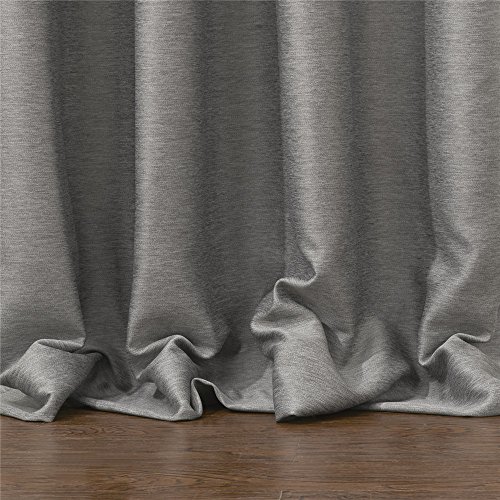 IYUEGOU-Modern-Grey-Solid-Grommet-Top-Blackout-Curtains-Draperies-With-Multi-Size-Customs-0-1