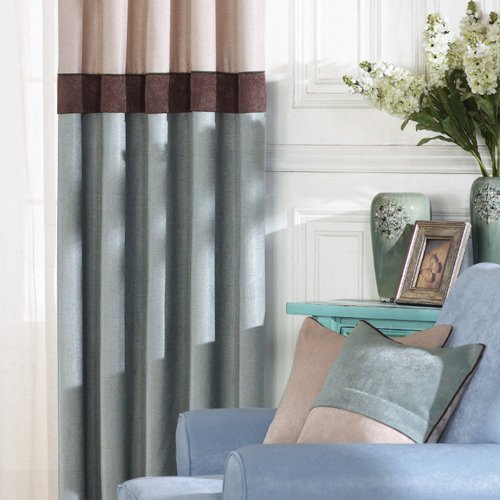 IYUEGOU-Neoclassical-Solid-Stripe-Grommet-Top-Lining-Blackout-Curtains-Draperies-With-Multi-Size-Custom-0-0