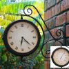 Indoor-Outdoor-Garden-Yard-Bracket-Clock-Thermometer-138ins-0-0
