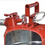 Justrite-7250130-Galvanized-Steel-AccuFlow-Type-II-Red-Safety-Can-with-1-Flexible-Spout-Large-ID-zone-Meets-OSHA-NFPA-For-Handling-Hazardous-liquids-5-Gallon-19L-Size-0-1