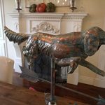 LARGE-Handcrafted-3-Dimensional-Full-Body-DOG-Weathervane-Copper-Patina-Finish-0-0