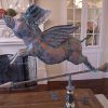 LARGE-Handcrafted-3D-3-Dimensional-FLYING-PIG-Weathervane-Copper-Patina-Finish-0