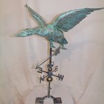 LARGE-Handcrafted-3D-3-Dimensional-Flying-Goose-Weathervane-Copper-Patina-Finish-0-0