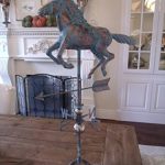 LARGE-Handcrafted-3D-3-Dimensional-Running-HORSE-Weathervane-Copper-Patina-Finish-0-1