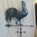 LARGE-Handcrafted-3D-3-Dimensional-full-Body-Rooster-Weathervane-Copper-Patina-Finish-0-0