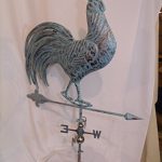 LARGE-Handcrafted-3D-3-Dimensional-full-Body-Rooster-Weathervane-Copper-Patina-Finish-0-1
