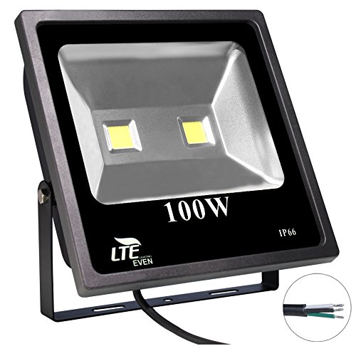 LTE-100W-Super-Bright-Outdoor-LED-Flood-Lights10500-Lumen250W-HPS-Bulb-Equivalent6000K-IP66-Waterproof-Flood-light-Security-LightsDaylight-White-0-0