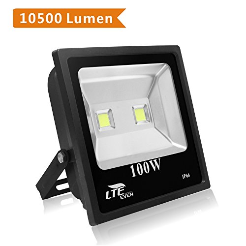 LTE-100W-Super-Bright-Outdoor-LED-Flood-Lights10500-Lumen250W-HPS-Bulb-Equivalent6000K-IP66-Waterproof-Flood-light-Security-LightsDaylight-White-0