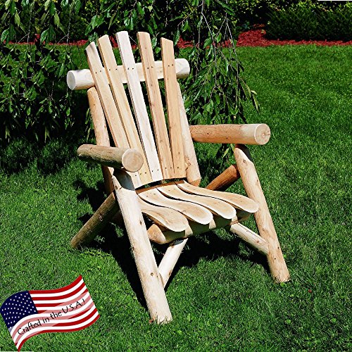 Lakeland-Mills-Classic-Cedar-Log-Adirondack-Chair-0