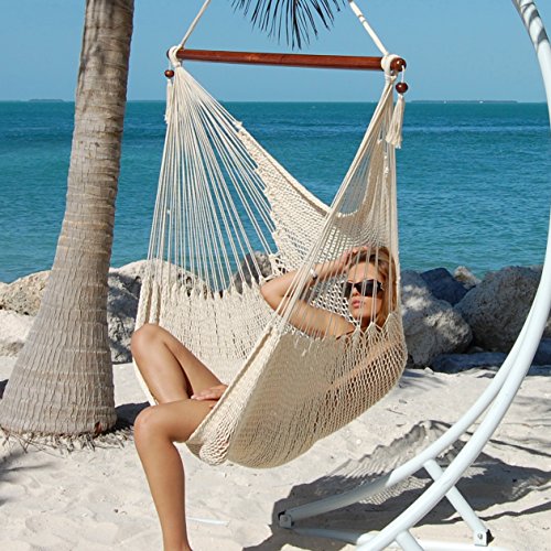 Large-Caribbean-Hammock-Chair-with-Footrest-48-Inch-Polyester-Hanging-Chair-0-0