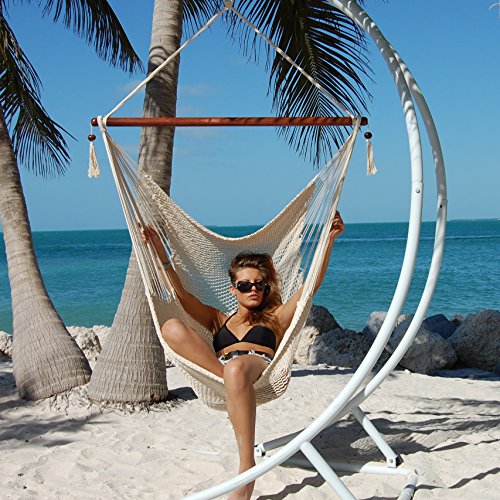 Large-Caribbean-Hammock-Chair-with-Footrest-48-Inch-Polyester-Hanging-Chair-0-1
