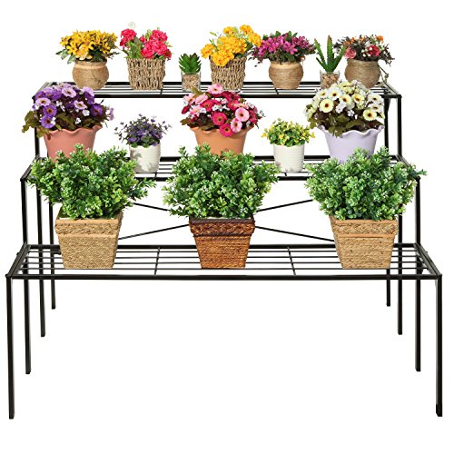 Large-Modern-Black-Metal-3-Tier-Shelf-Flower-Plant-Display-Stand-Rack-Freestanding-Home-Decor-Shelves-0-0