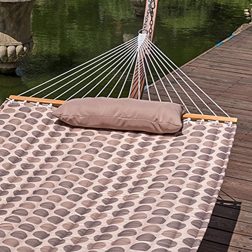 LazyDaze-Hammocks-55-Double-Quilted-Fabric-Hammock-Swing-with-Pillow-Dot-0-1