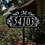 Le-Paris-Garden-Reflective-911-Home-Address-Sign-for-Yard-Custom-Made-Address-Plaque-with-Monogram-Great-Gift-Exclusively-By-Address-America-0-0
